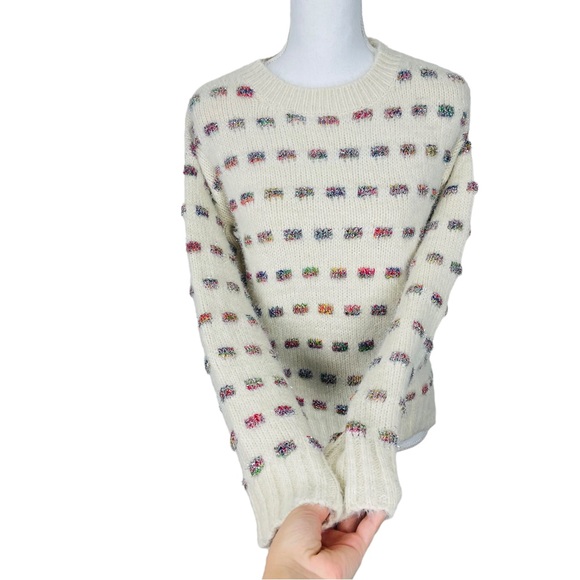 Moth by Anthropologie Metallic Check Sweater Size XS - Picture 6 of 14